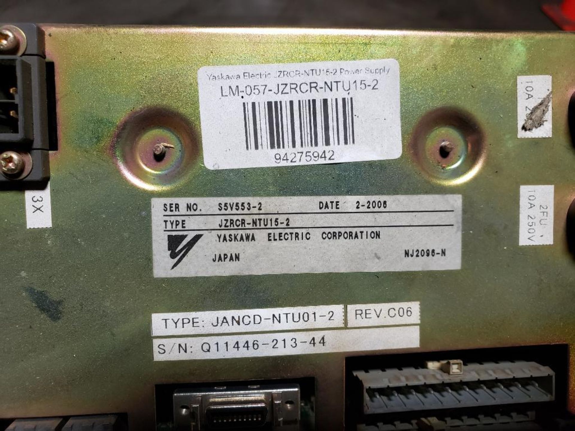 Yaskawa power supply. Part number JZRCR-NTU15-2. - Image 3 of 4