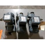 Qty 3 - Bauer gear motors. Type BG06-11/D06LA4/AMUL.