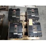 Qty 4 - ITE 3 pole J frame type ET molded case breaker.