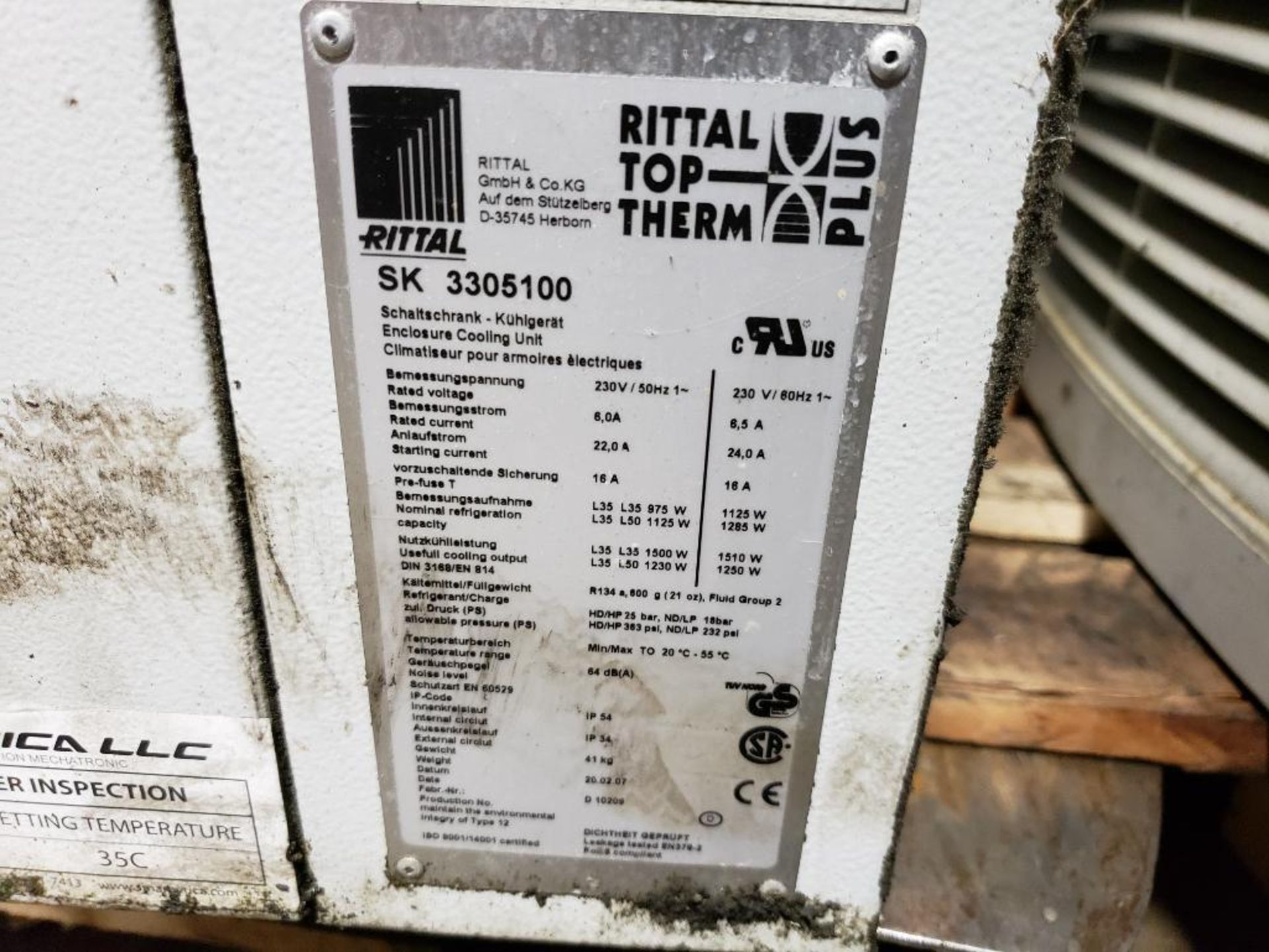 Rittal electronic enclosure air conditioner. Model number SK-3305100. - Image 3 of 4