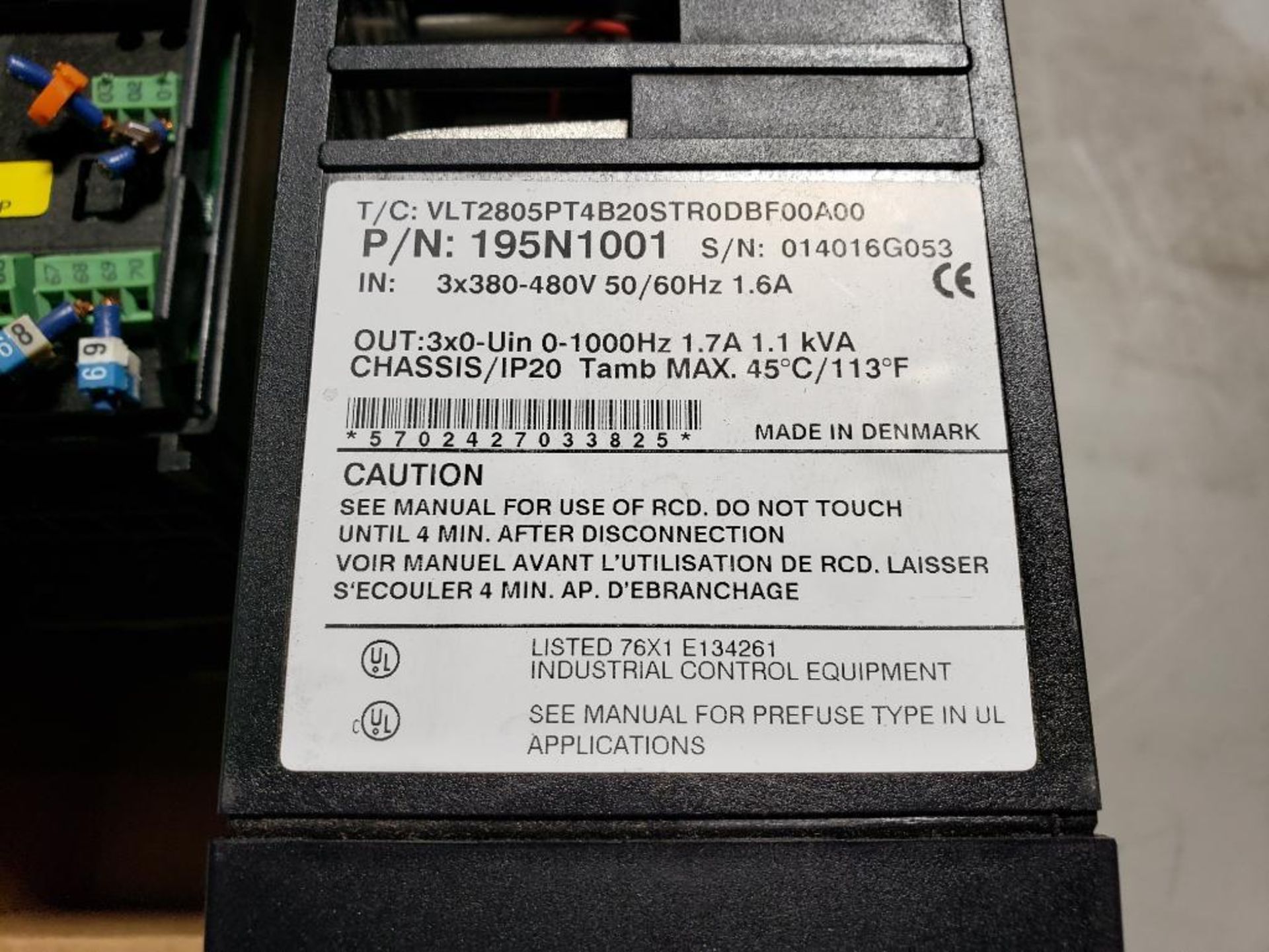 Qty 2 - Danfoss drive. VLT-2800. Part number 195N1001. - Image 4 of 4