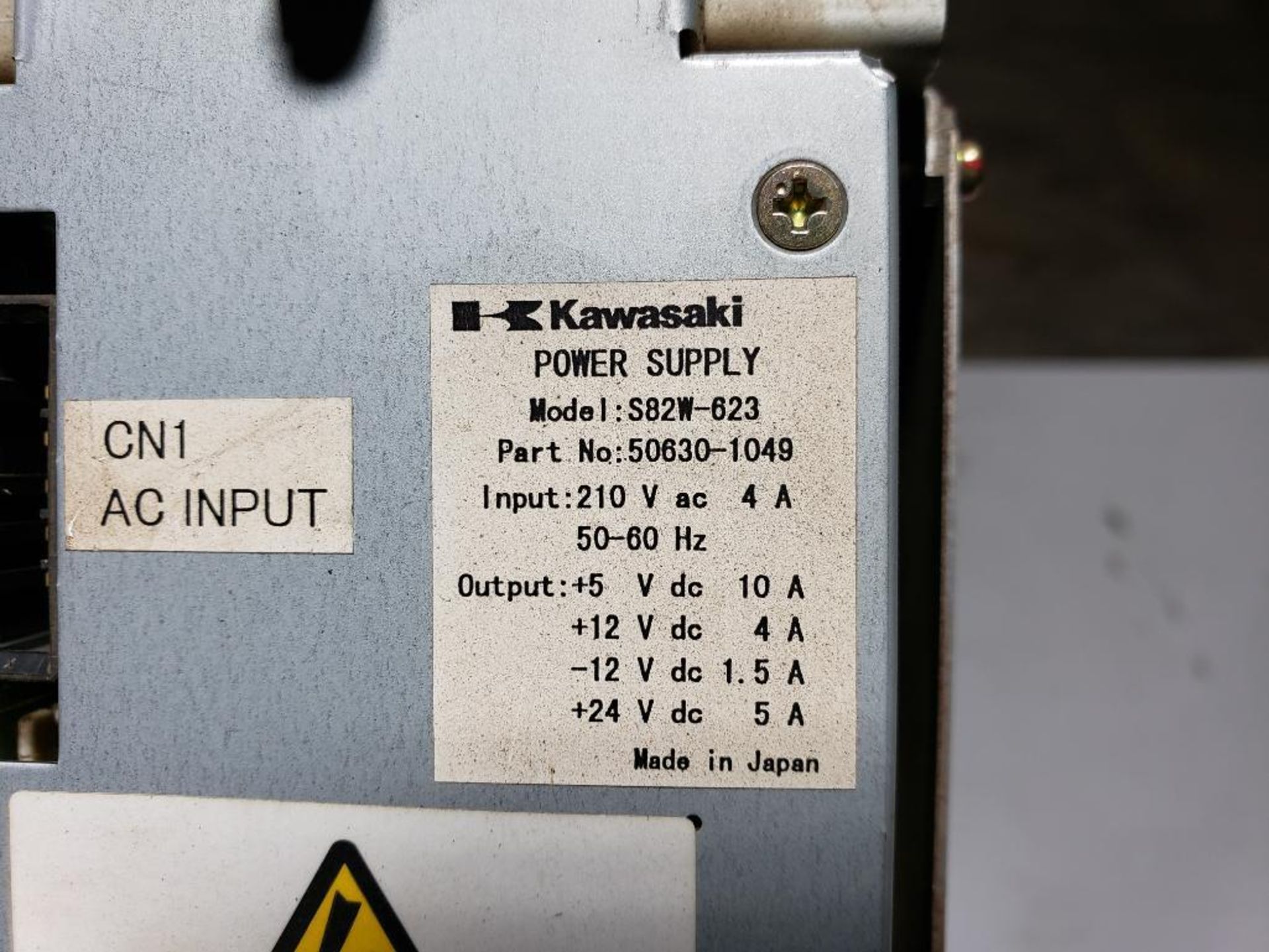 Kawasaki power supply and PLC. Model S82W-623. Part number 50630-1049. - Image 3 of 5