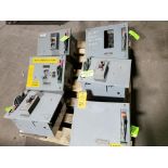 Pallet of assorted MCC buckets with assorted contactors and/or breakers etc.