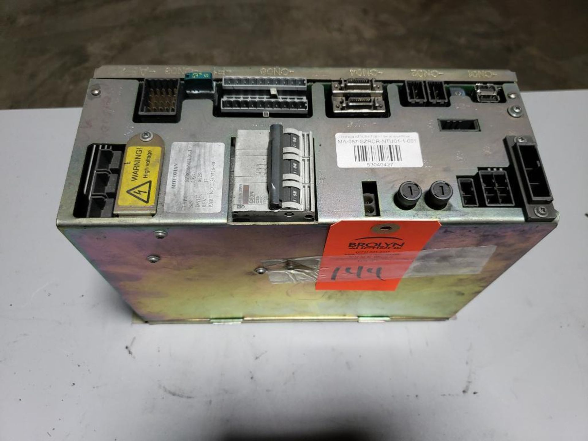 Yaskawa servo drive. Part number JZRCR-NTU01-1.