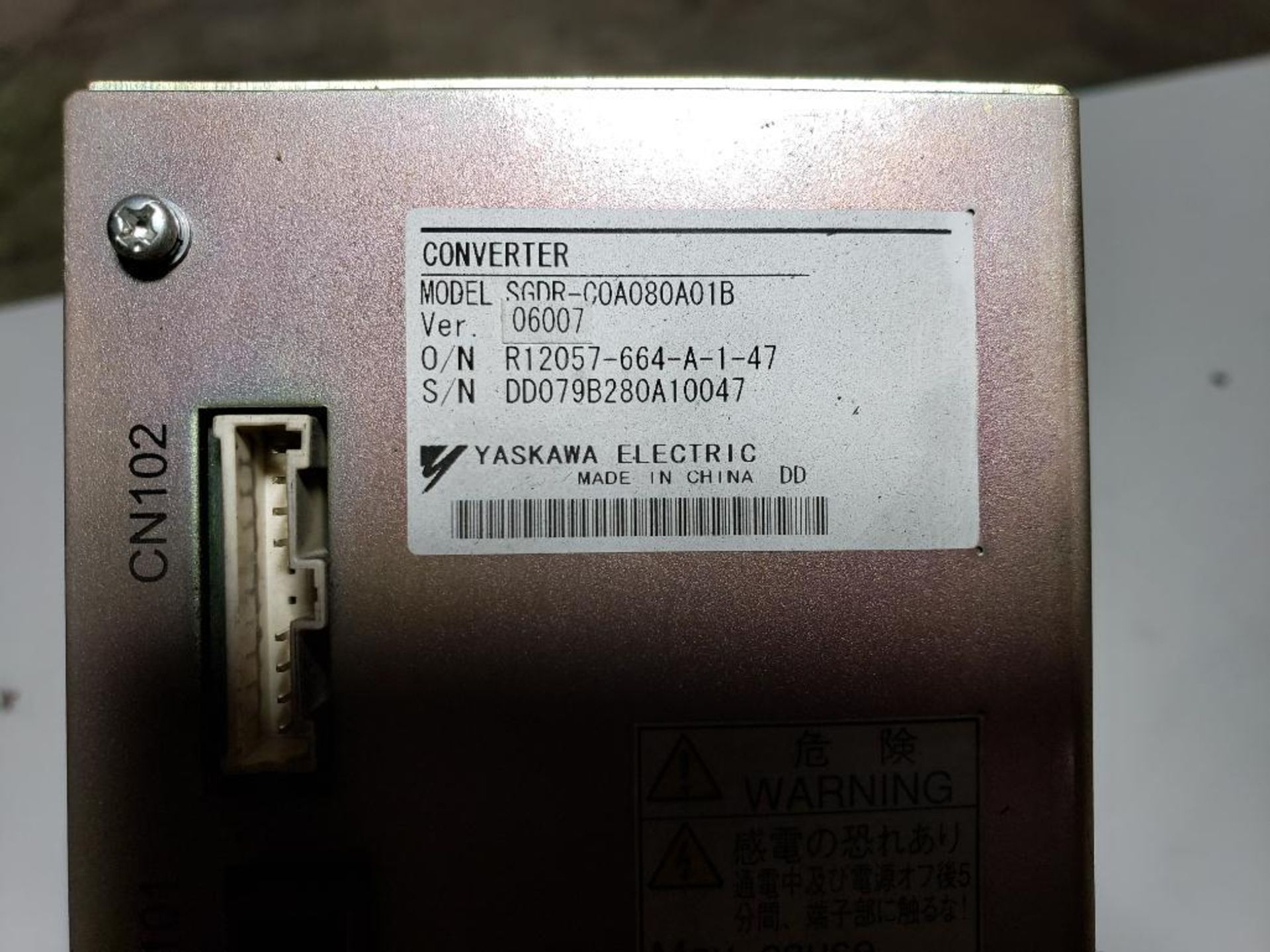Yaskawa converter. Part number SGDR-C0A080A01B. - Image 2 of 4