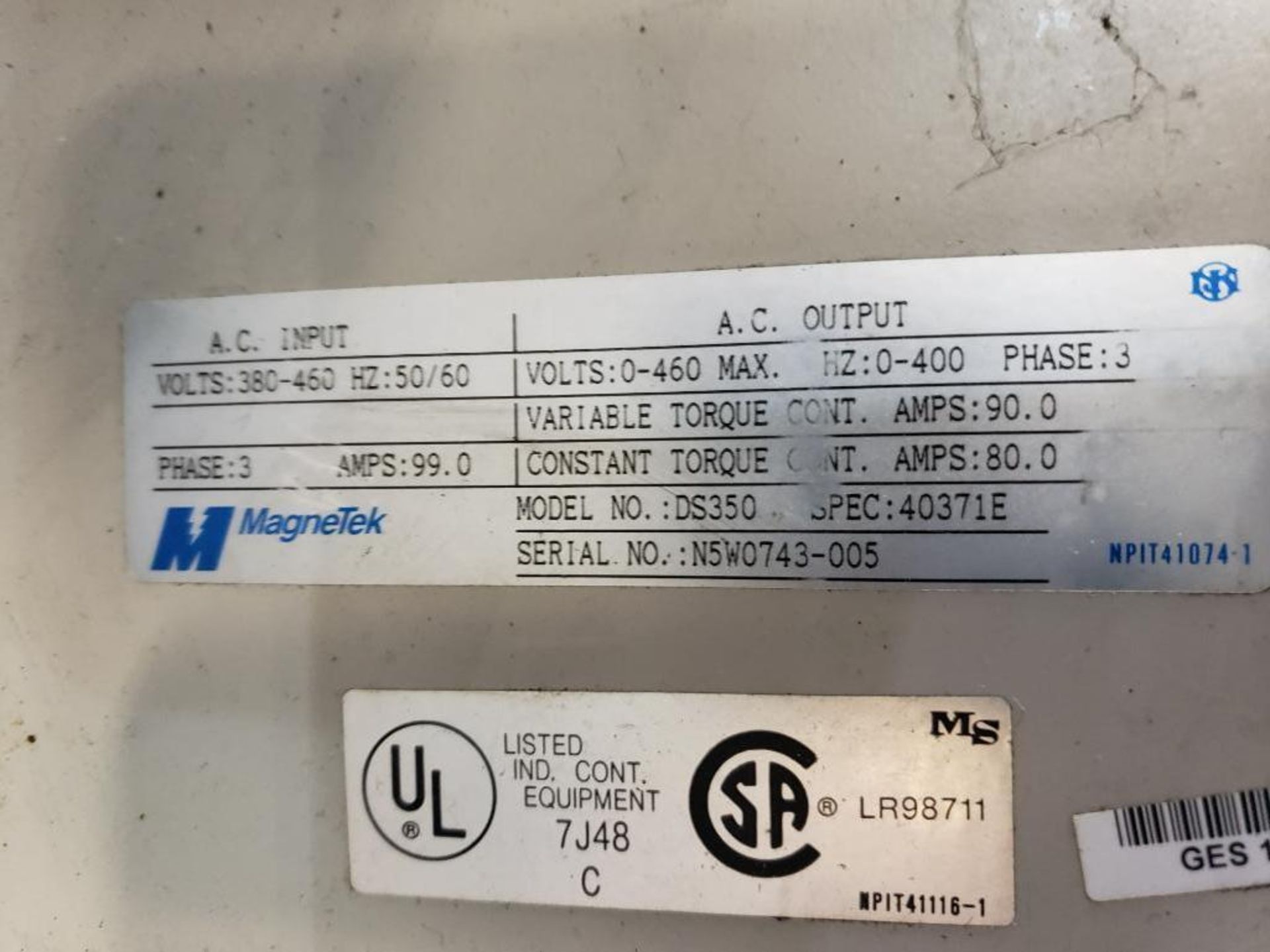 Magneteck drive. Model GPD503. Model DS350. - Image 4 of 5