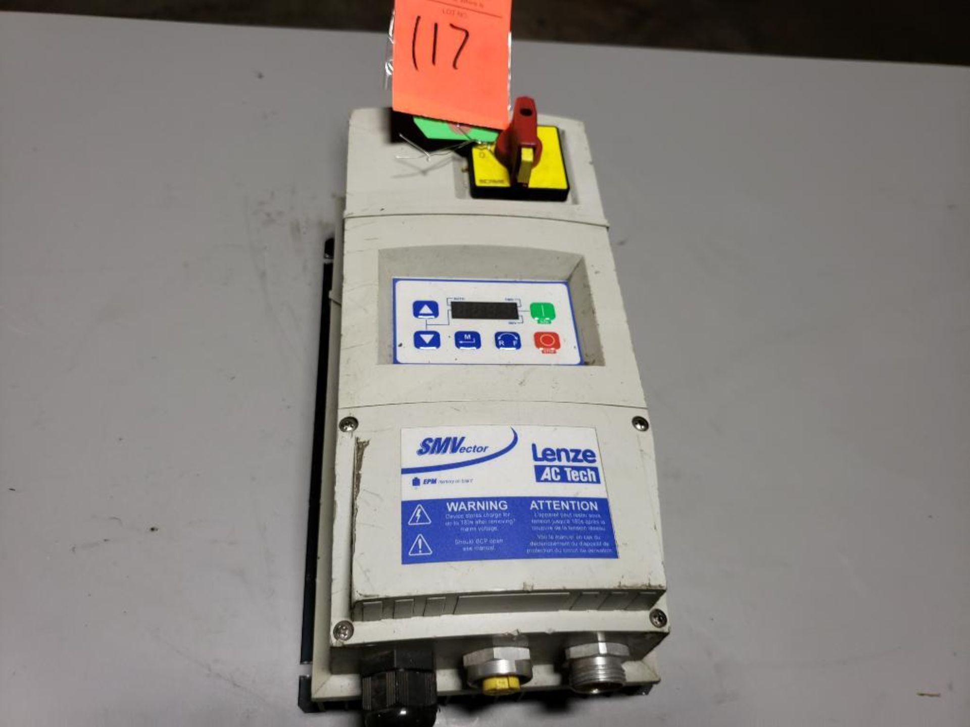 Lenze AC Tech SMVector drive. Part number ESV371N04TMC.