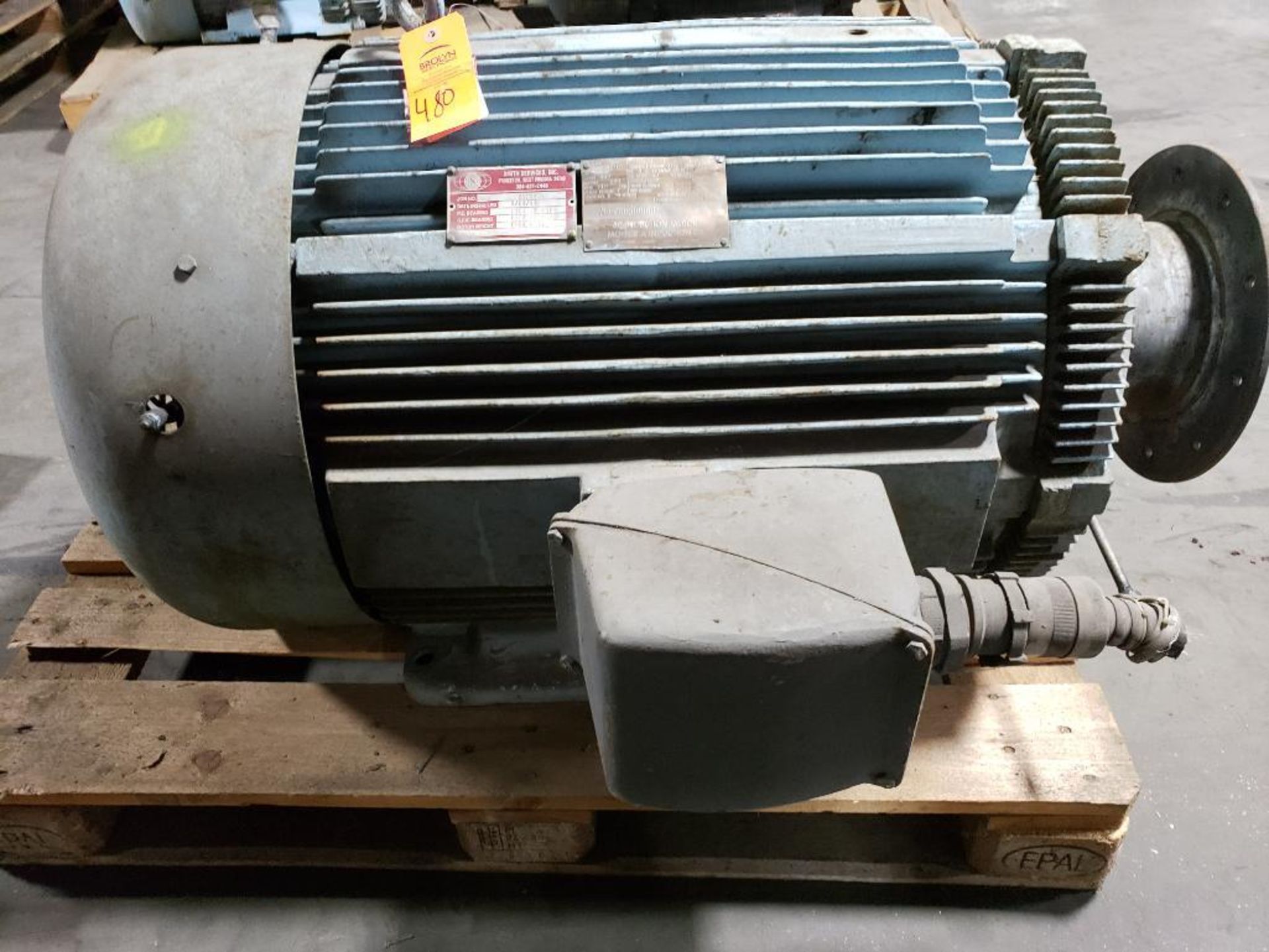 75HP Westinghouse AC Industrial induction motor HSB. 3PH, 460V, 710RPM, 447TS-Frame.