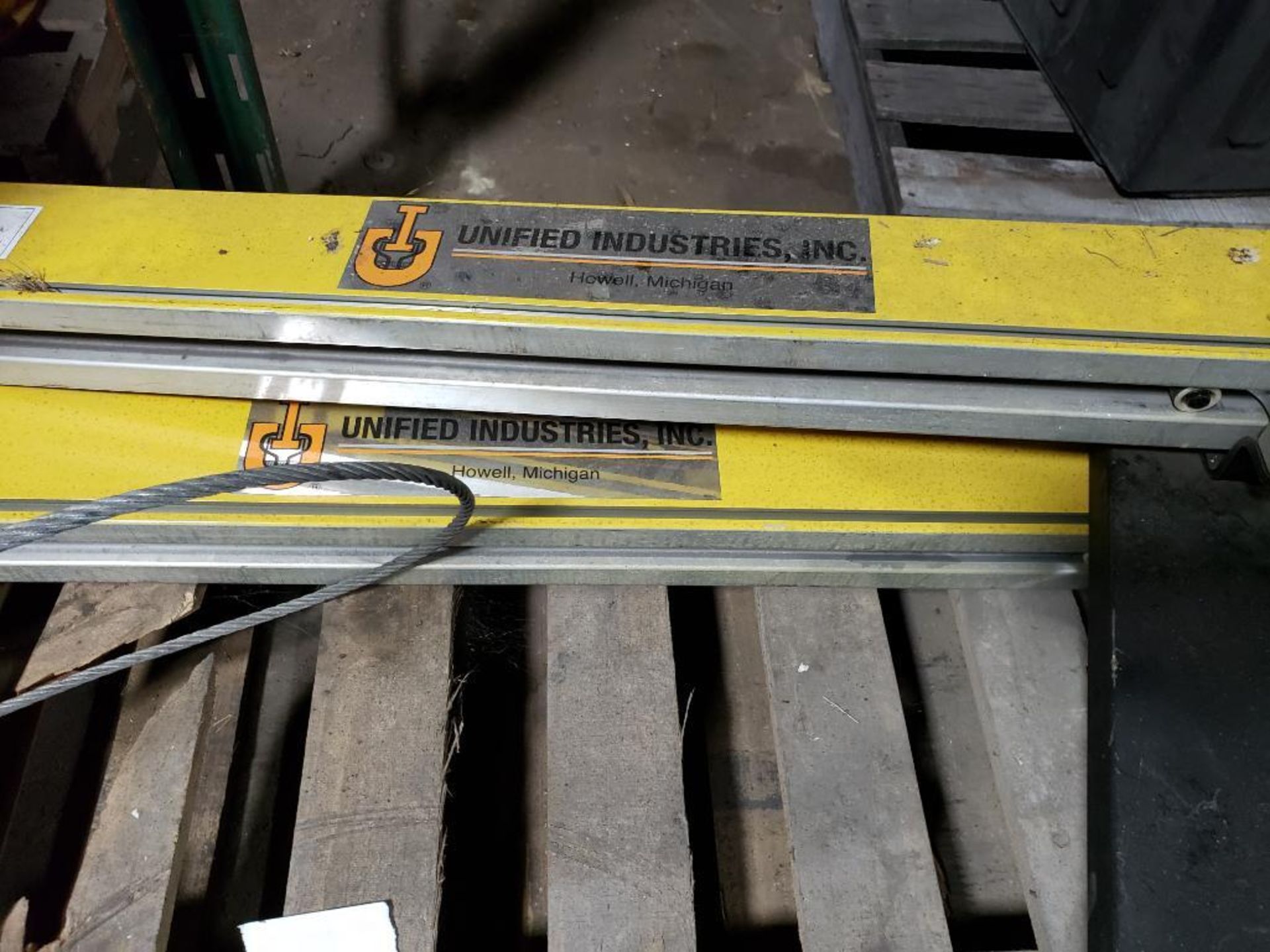 Unified Industies tool balancer beams with Woodhead Aeromotive balancer. Model 250LA. 234-250lbs. - Image 4 of 7