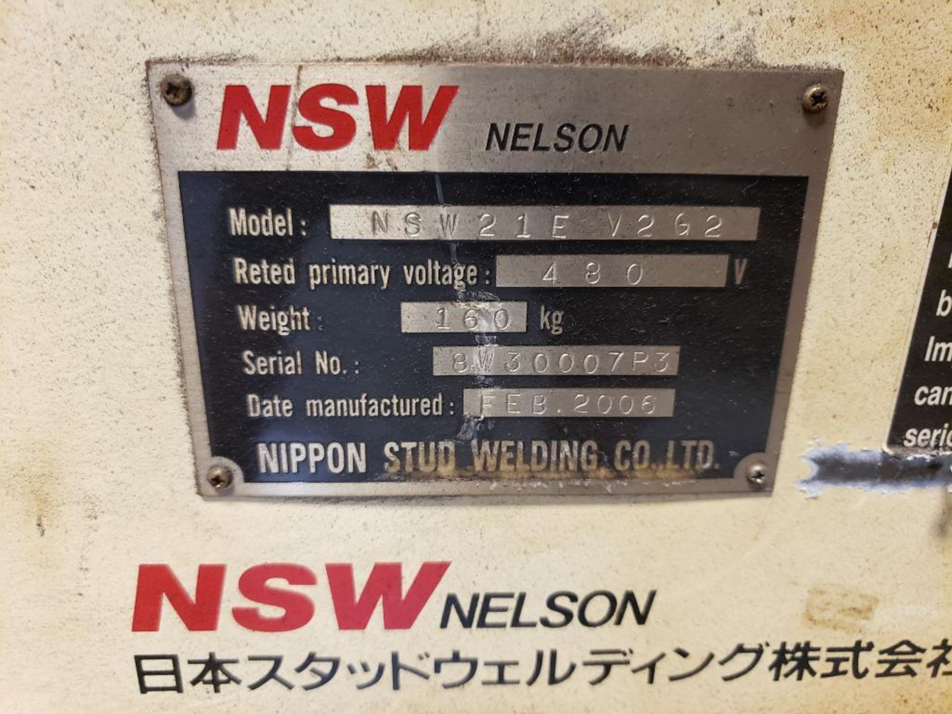 Nelson NSW stud welder controller. Model NSW-21EV2-G2. 3ph 480v. - Image 4 of 12