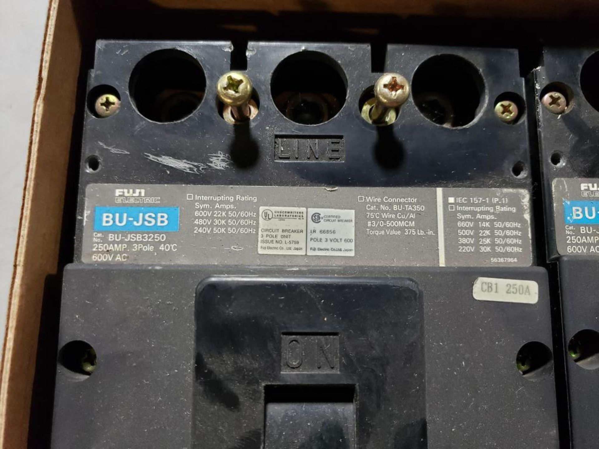 Qty 2 - Fuji circuit breaker. BU-JSB. - Image 2 of 4