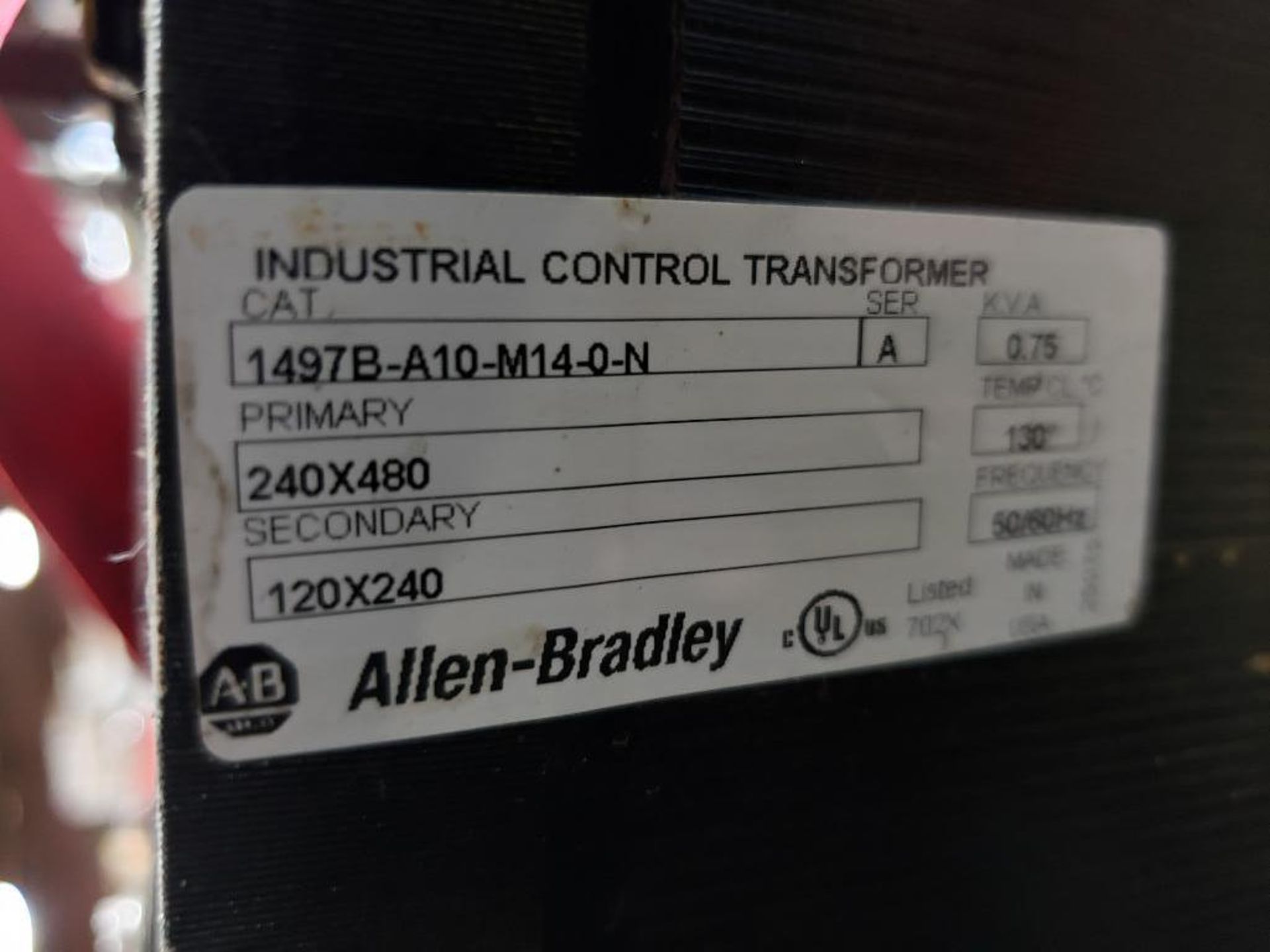 Qty 7 - Allen Bradley 1497B-A10-M14-0-N industrial control transformer. - Image 2 of 4