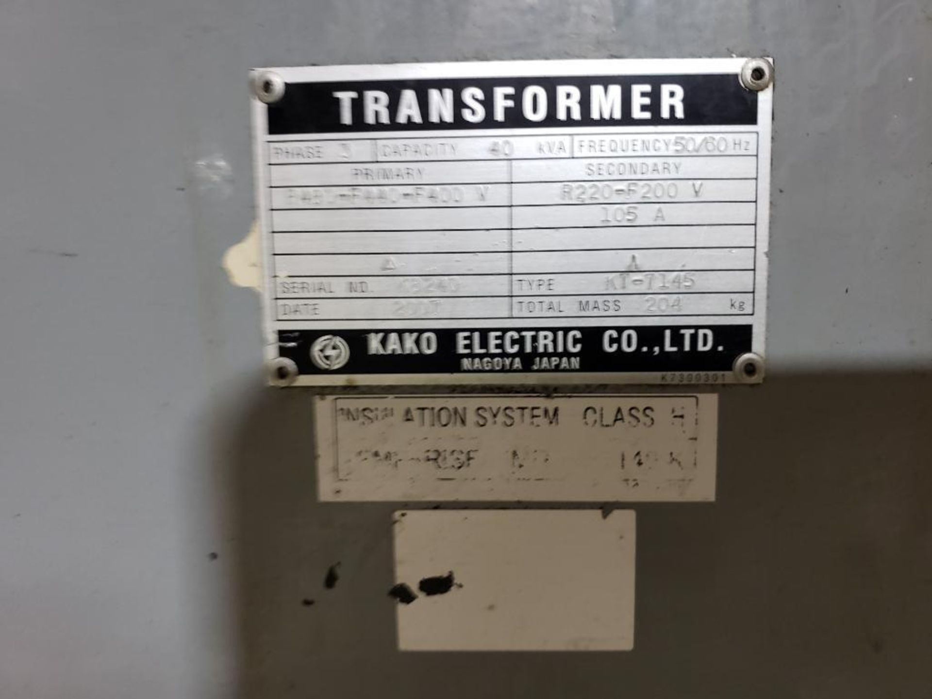 40KVA KAKO Electric transformer. 3PH, 480V. - Image 2 of 4