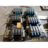 Qty 6 - SMC pneumatic valve assembly.