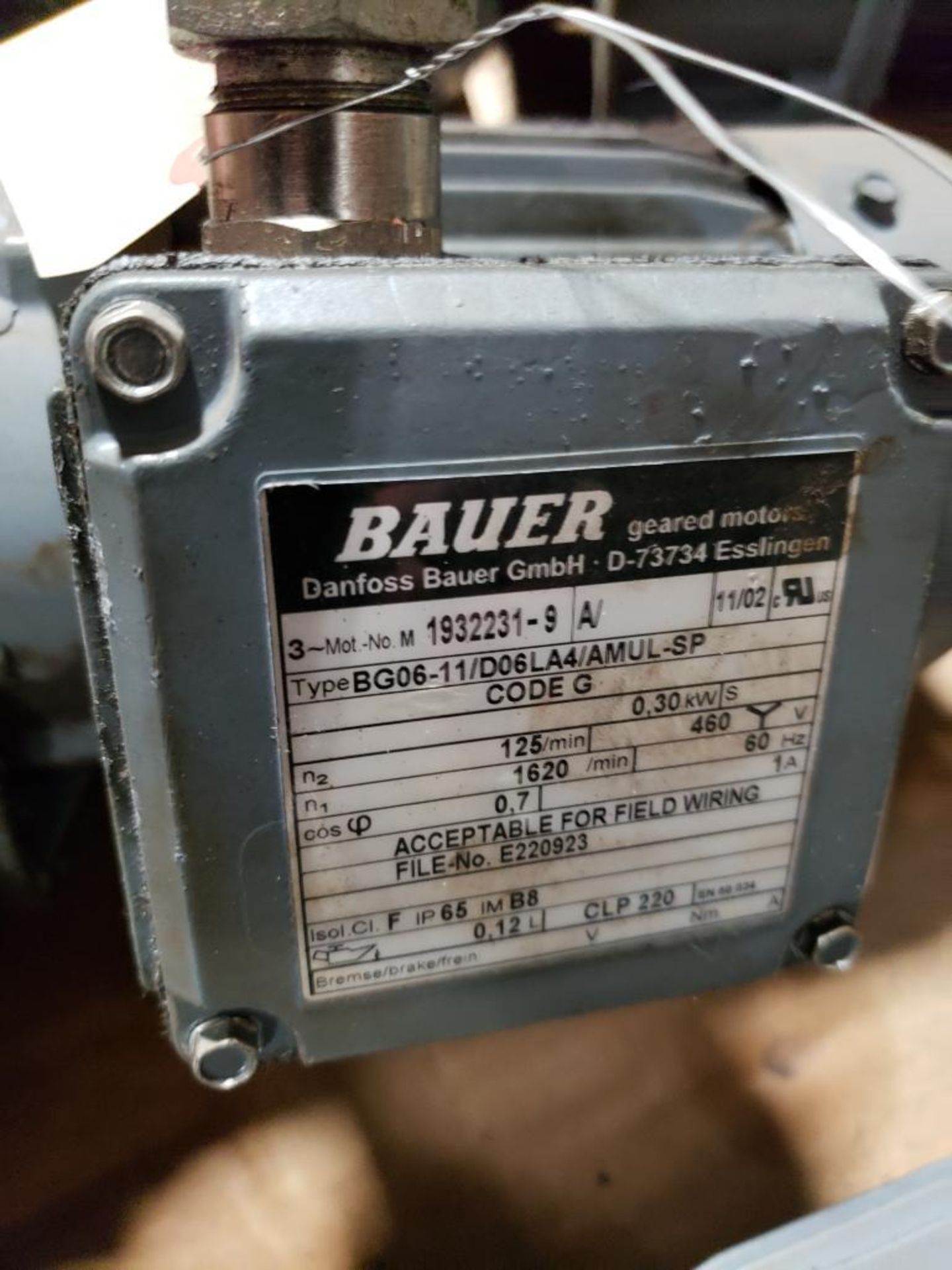 Qty 4 - Bauer gearmotors. Type BG06-11/D06LA4/AMUL. - Image 5 of 6