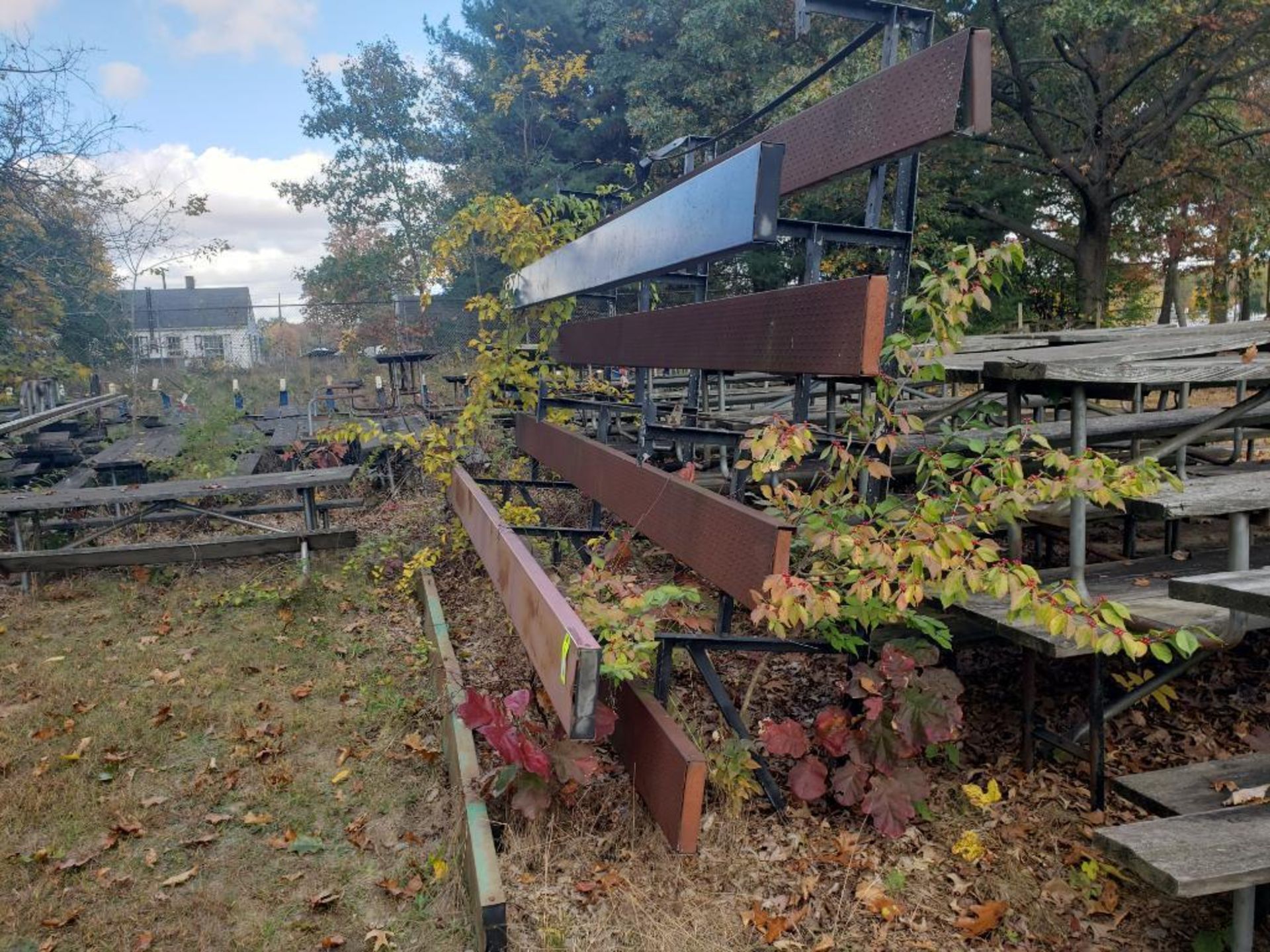 Steel bleachers. Approx 12ft long. - Image 2 of 2