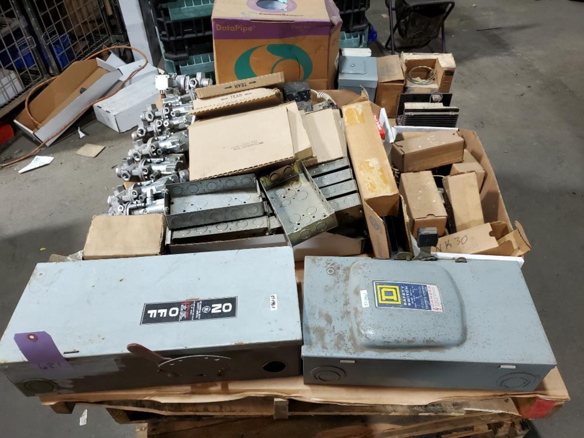 Pallet of assorted parts, MRO, etc.