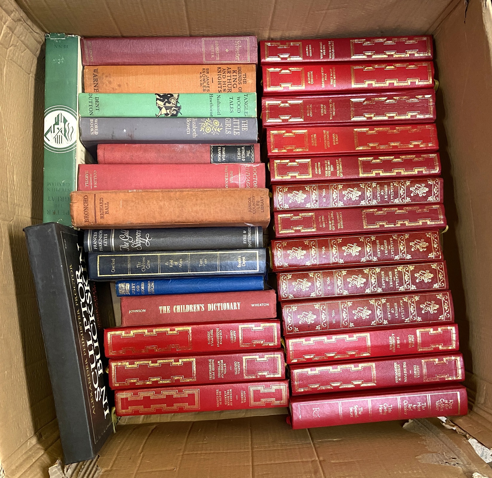 Two assorted boxes of books, including The Legend of King Arthur, Sir James Knowles; also Agatha - Image 11 of 26