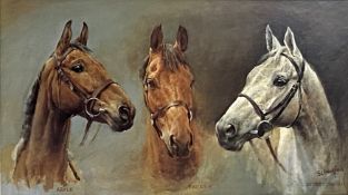 After Susan Crawford, 20th century, 'We Three Kings', a coloured print of the three racing