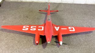 A vintage De Havilland DH-88 Comet 'Grosvenor House' model aeroplane, wings marked G-A CSS, probably