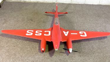 A vintage De Havilland DH-88 Comet 'Grosvenor House' model aeroplane, wings marked G-A CSS, probably