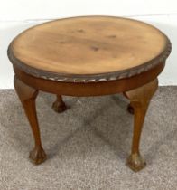 A small vintage Georgian style occasional table, with cabriole legs
