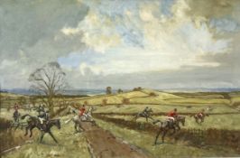 After Tom Carr, 'The Cottesmore', a hunting print, framed, titled and glazed