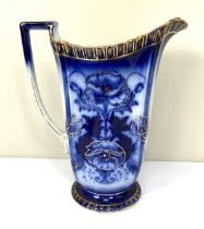 Assorted vases and jugs, including a decorating Campana style vase, a blue and white transfer