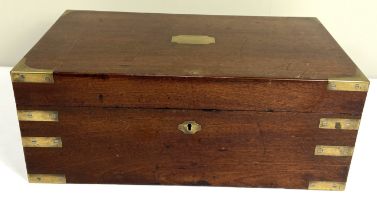 Two 19th century boxes, one a typical writing slope, with fitted interior, including a retailers