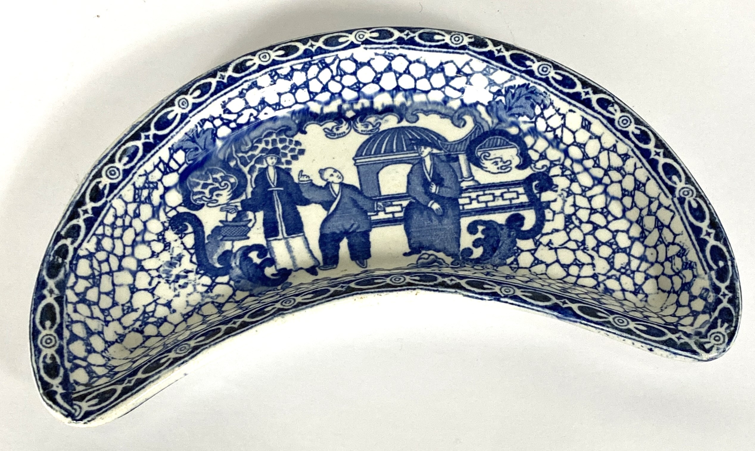 A selection of Adams Chinese pattern wares, including various platters, moon shaped salad dishes, - Image 6 of 10