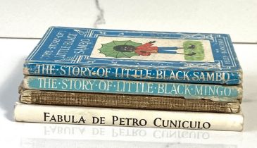 Four children’s books, including ‘Groundsel and Necklaces”; Peter Rabbit in Latin ‘Fabula Petro