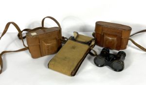 Two rare Ilford Advocate 35mm vintage cameras, both in leather cases; also vintage Kodak A116