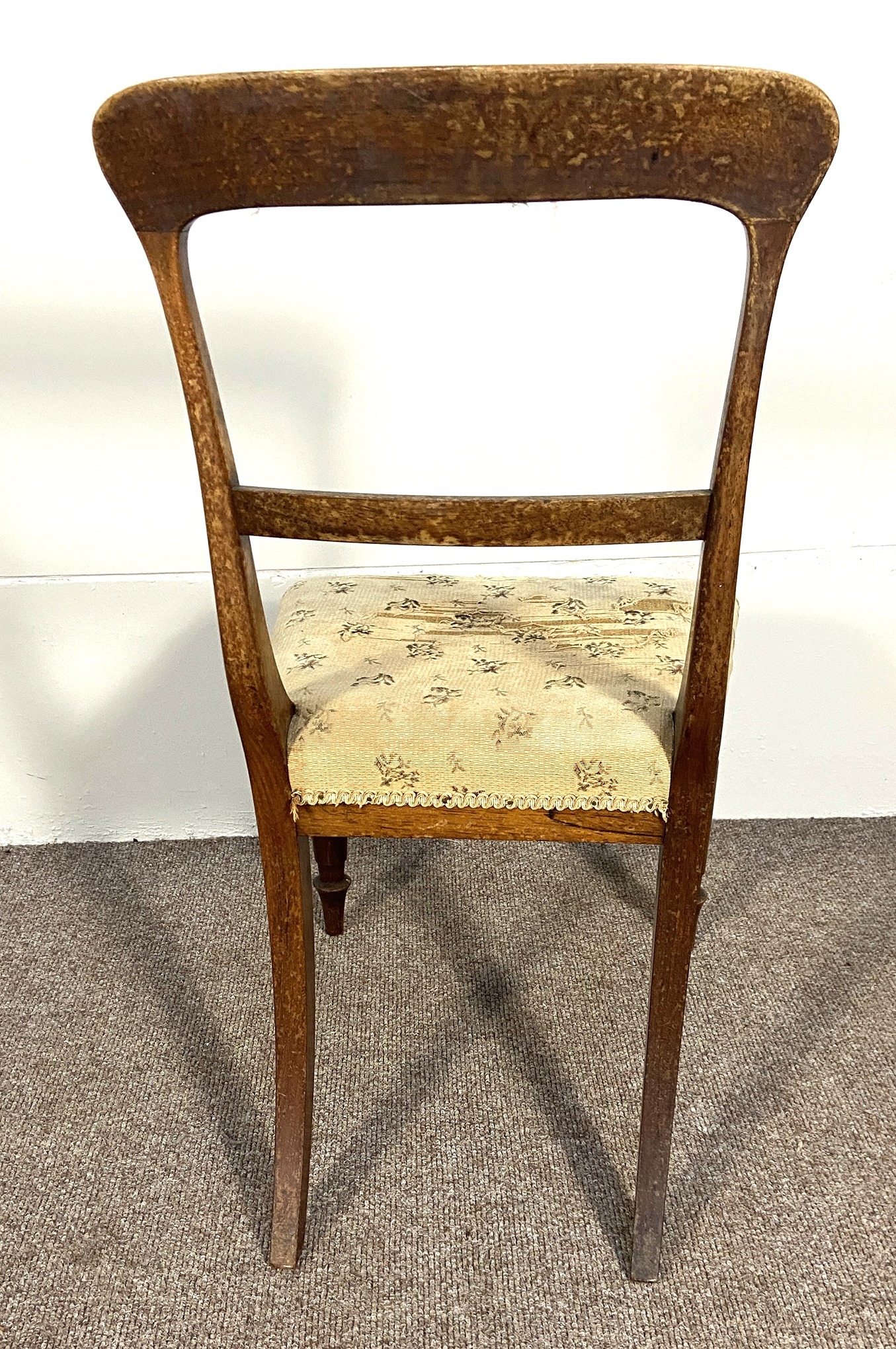 A pair of 19th century mahogany framed dining chairs, and a small salon chair with carved back (3) - Image 6 of 12