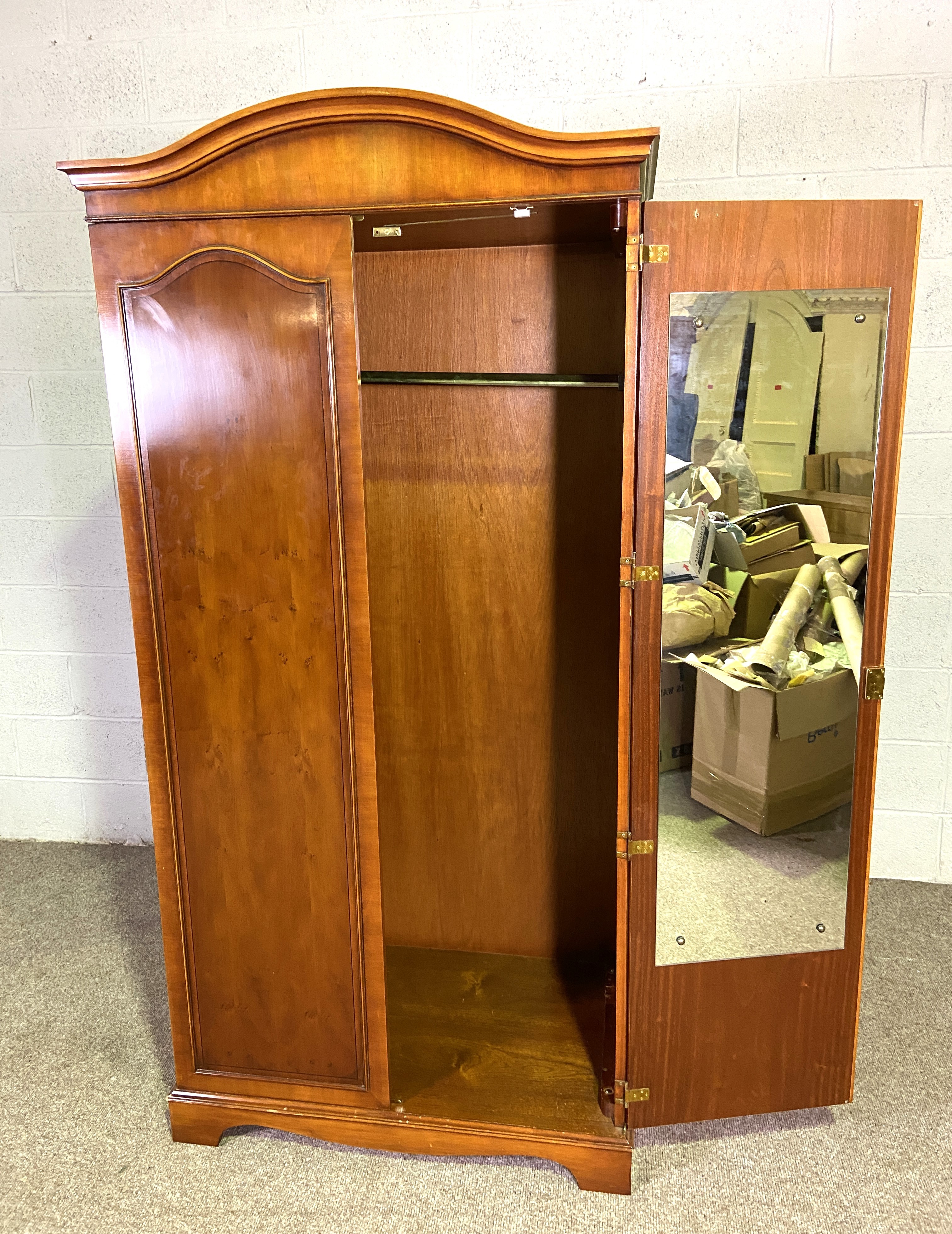 A Georgian reproduction two door wardrobe, with arched top - Image 2 of 4