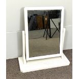 Painted swing mirror and a plain pine picture frame (2)