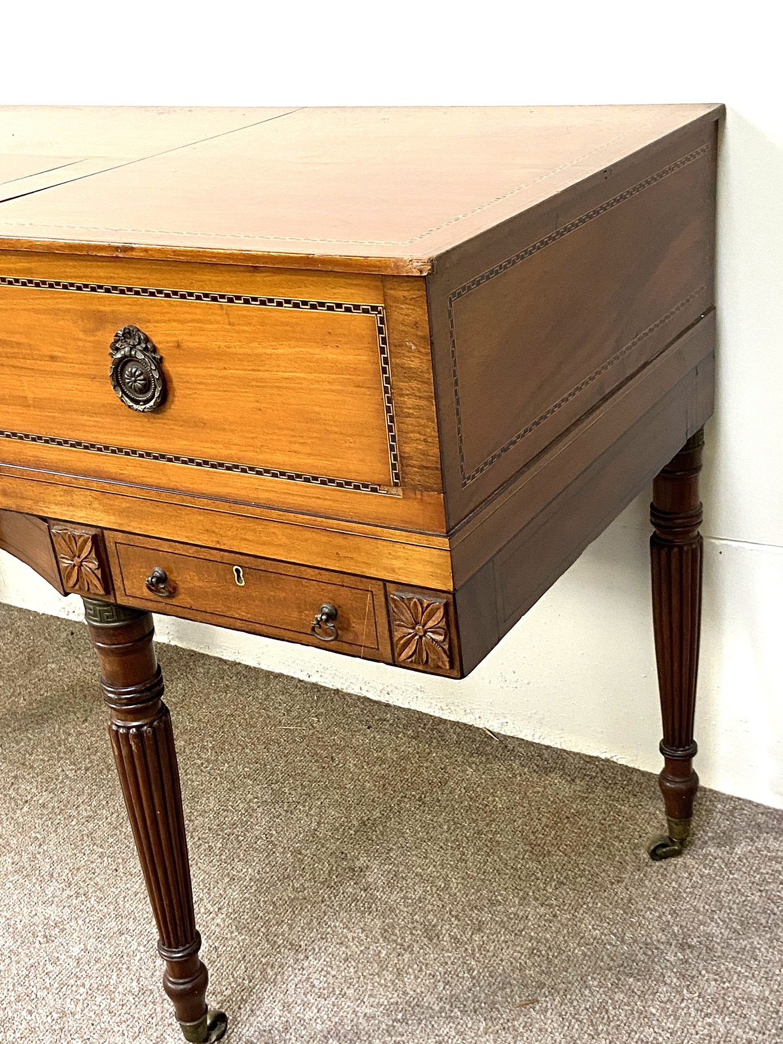 A Regency mahogany square box piano, circa 1810, (converted as attractive sideboard), with typical - Image 5 of 7