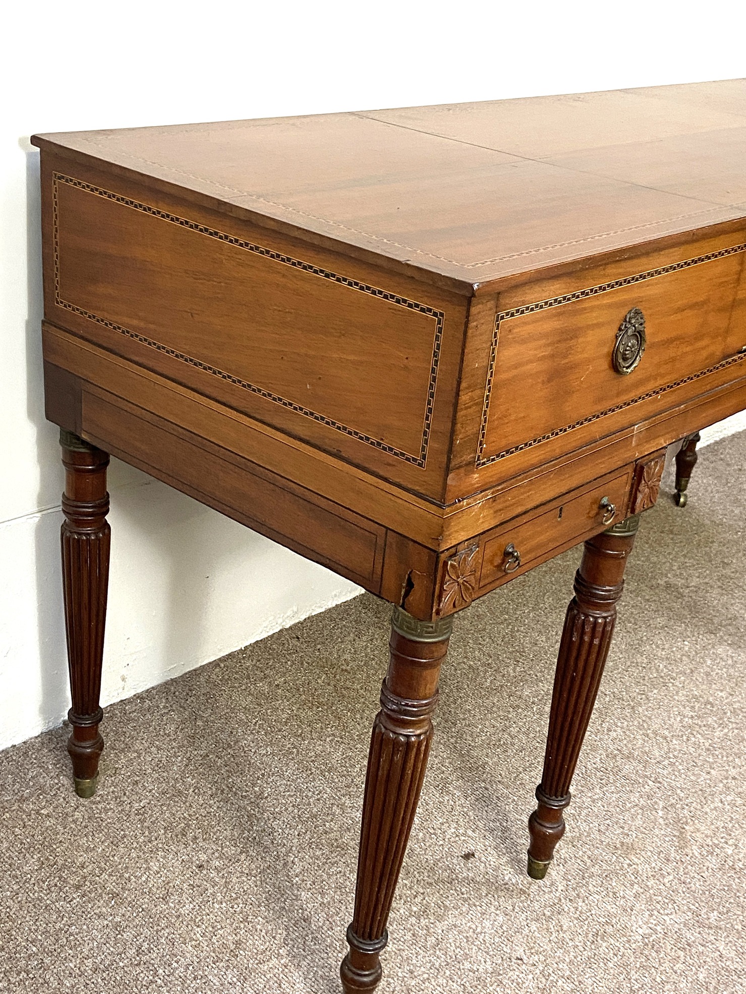 A Regency mahogany square box piano, circa 1810, (converted as attractive sideboard), with typical - Image 4 of 7