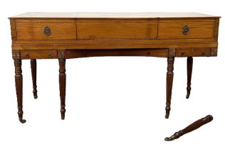 A Regency mahogany square box piano, circa 1810, (converted as attractive sideboard), with typical