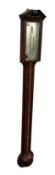 A fine Regency mahogany cased stick barometer, by Charles Porta, London, circa 1810, with a silvered