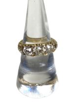 A very fine Five Stone Diamond ring, approximately 2.9 carats, with an 18 carat gold setting, set