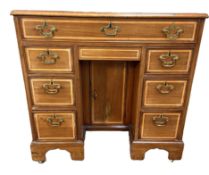 A fine George II style mahogany kneehole desk, mid 19th century, by S & H Jewell, Holborn, London,