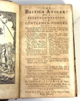 JOHN WILLIAMSON, ‘The British Angler, or a Pocket Companion for Gentlemen Fishers’, 1st edition,