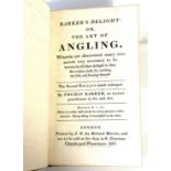 THOMAS BARKER, ‘Barker's Delight’ or the Art of Angling originally printed by J.G. For Richard