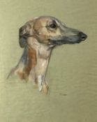 P. SIMPSON, British (XX/XXI), Study of a Whippet, pastels, signed lower right: P Simpson, 58cm x