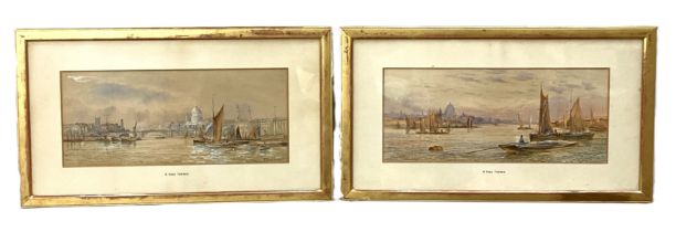 HUGH VANE TURNER, British (XX/XXI), The Port of London, a pair, watercolour, both with prospects