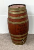 A vintage Glengrant 10 Year Old Whisky barrel, with tap, brass bands (No contents)