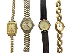 Assorted dress watches, costume jewellery and related, including a Pulsar gold plate ladies dress
