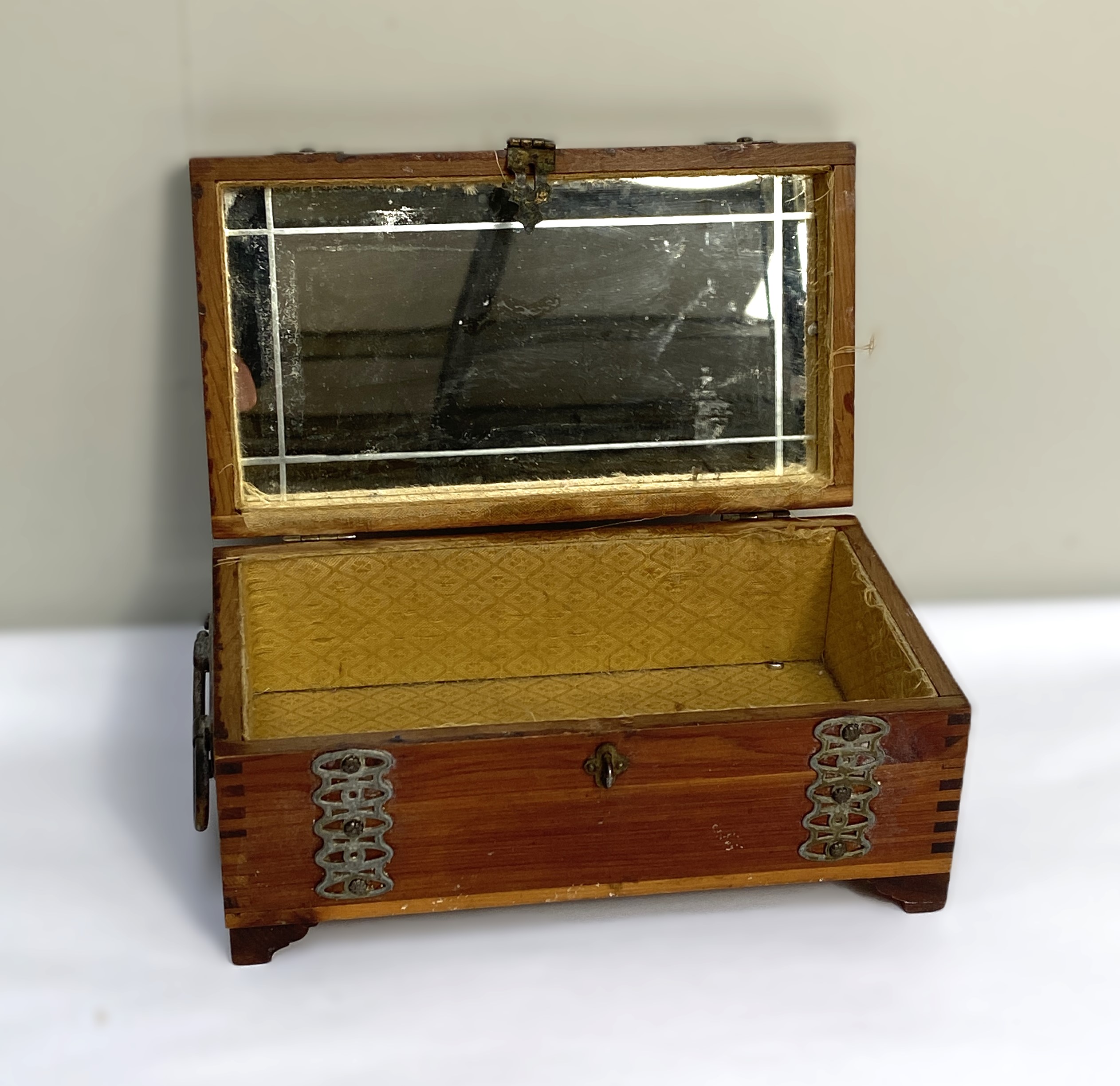 Assorted items, including an embroidered footstool, an travel vanity case, a carved figure, - Image 9 of 9