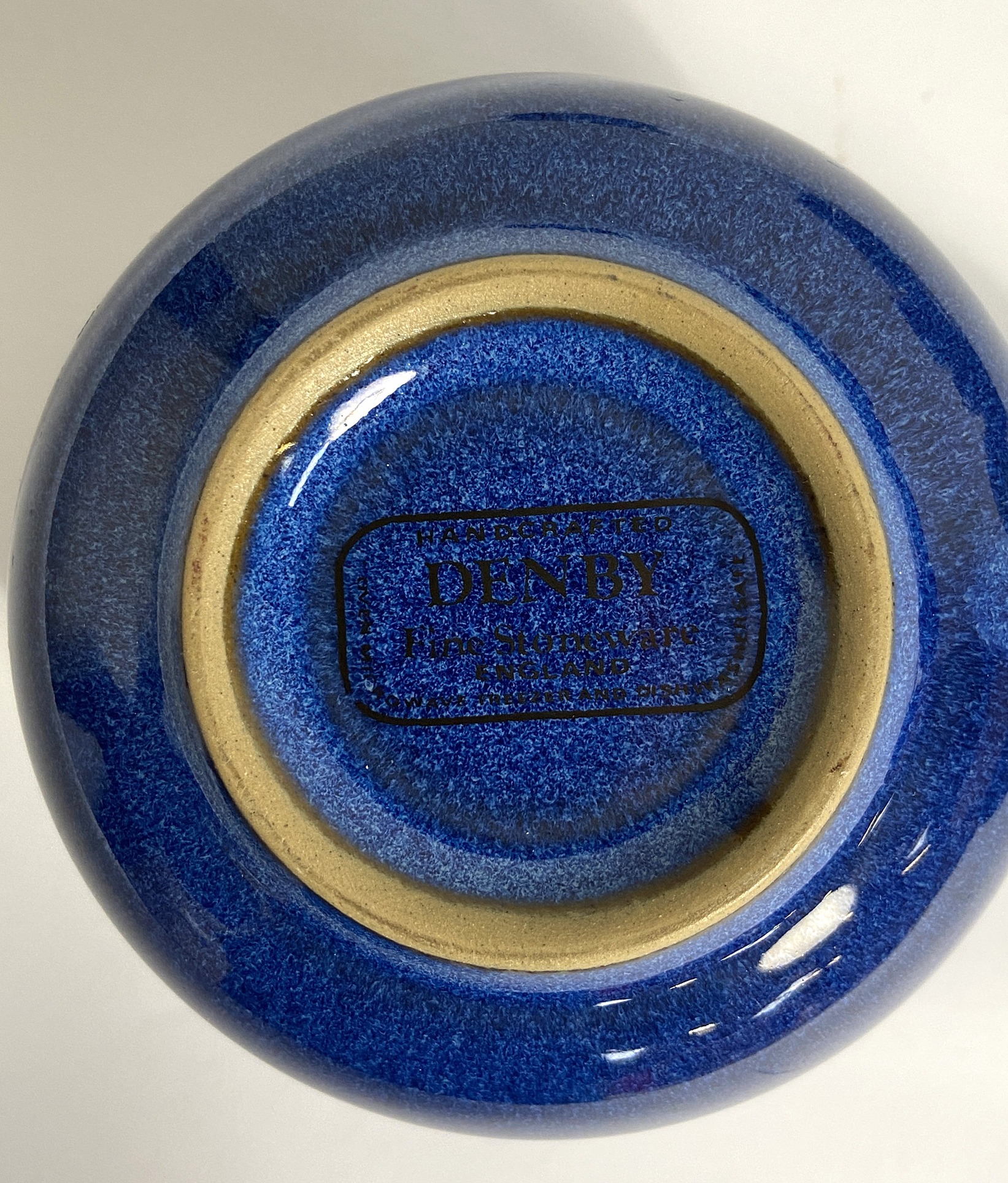 A Denby china part dinner service, in Royal blue with stylised flower decoration, with various - Image 4 of 6