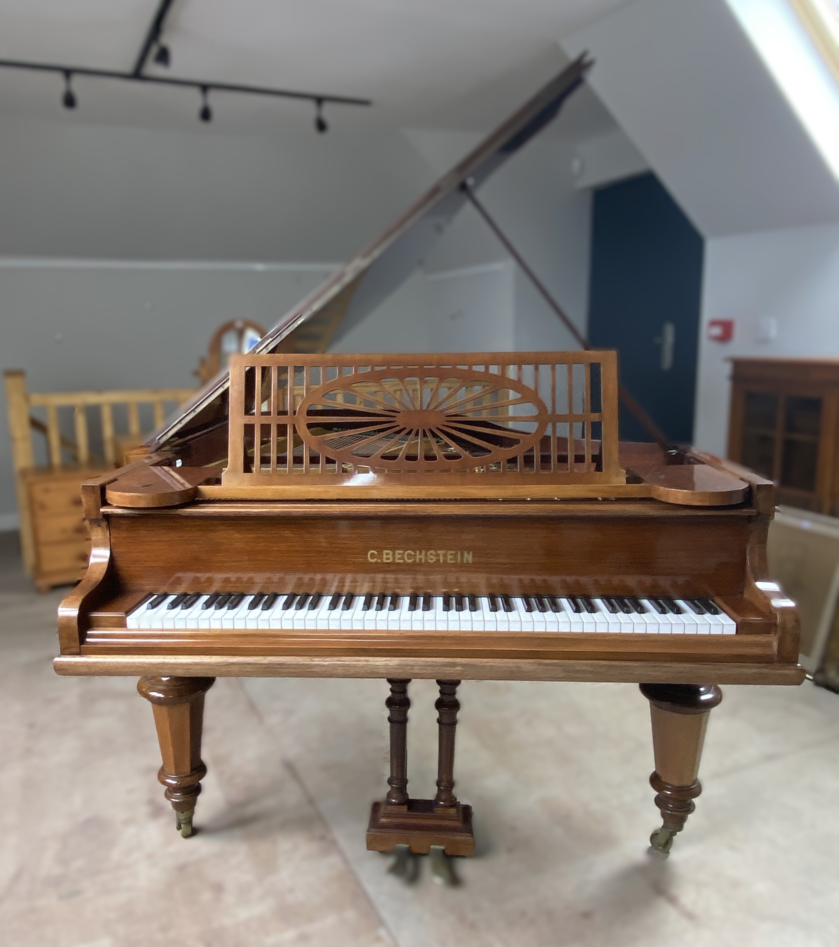 A fine Bechstein Model A rosewood cased grand piano, circa 1910/11 Serial number : 94948, with a - Image 3 of 8